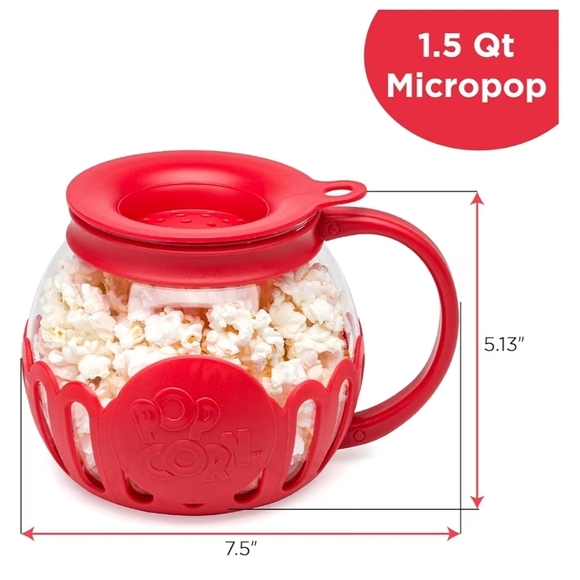 Ecolution Patented Micro-Pop Microwave Popcorn Popper - Picture 2 of 3